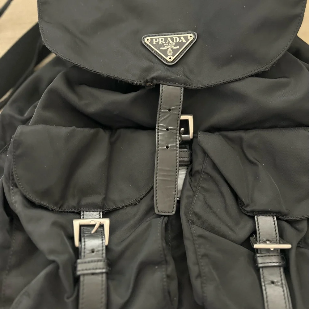 Authentic Prada are-Nylon Drawstring Backpack - Picture 3 of 10